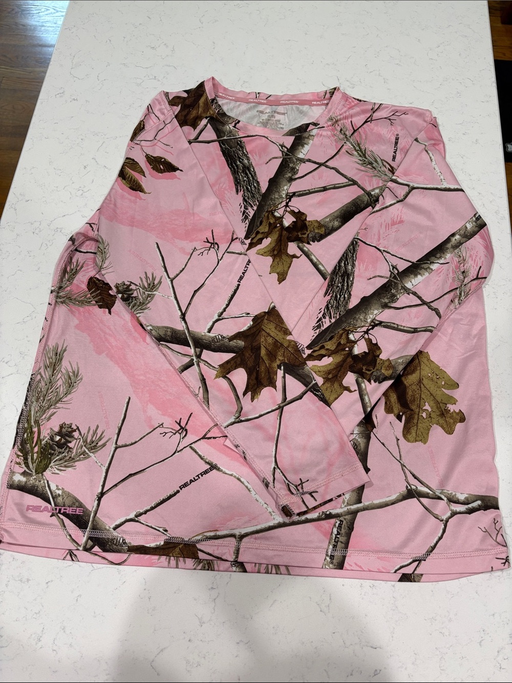 Realtree Pink Woodland Camo Long Sleeve Tee
